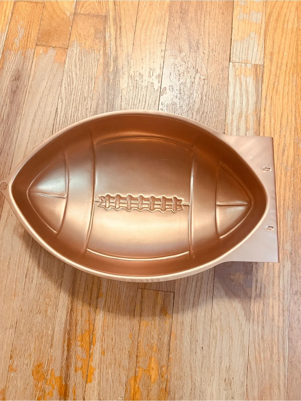 Wilton Cake Pan Football-Shaped Baking Mold in Metallic Copper